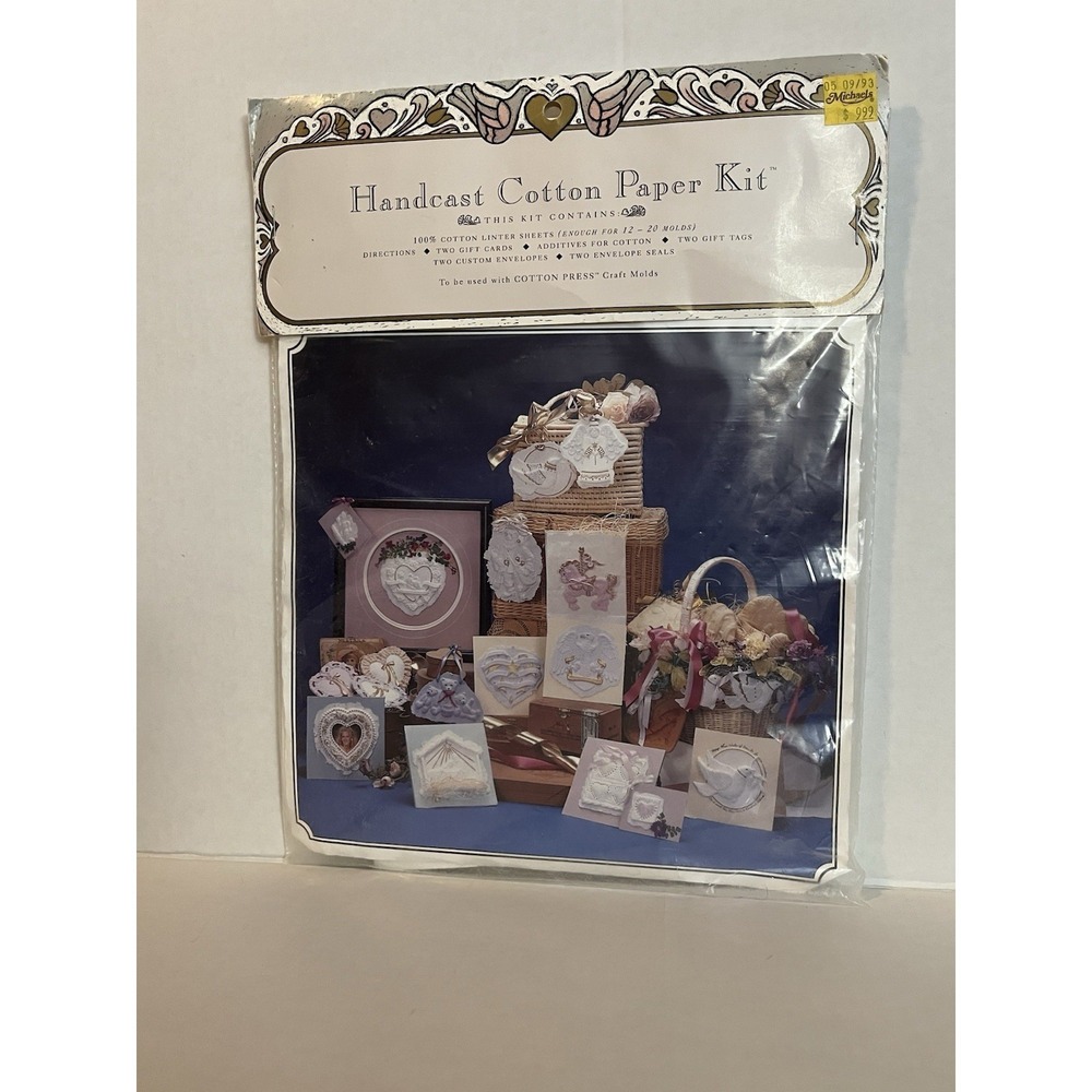 Hand Cast Cotton Paper Kit-Vintage 1993-100% Cotton Linter Sheets